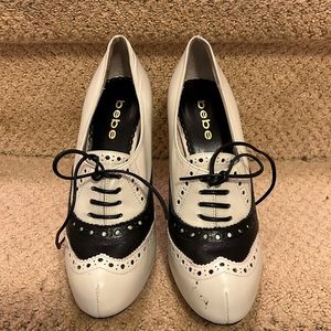 BEBE oxford retro heels